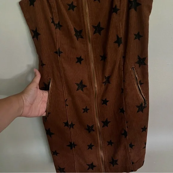 Altar’d state star corduroy jumper dress size XS - Picture 4 of 5